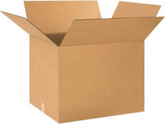 Made in USA - 20" Wide x 24" Long x 18" High Rectangle Corrugated Shipping Box - 1 Wall, Kraft (Color), 65 Lb Capacity - Top Tool & Supply