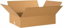 Made in USA - 20" Wide x 26" Long x 8" High Rectangle Corrugated Shipping Box - 1 Wall, Kraft (Color), 65 Lb Capacity - Top Tool & Supply