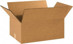 Made in USA - 12" Wide x 16" Long x 6" High Rectangle Heavy Duty Corrugated Box - 2 Walls, Kraft (Color), 100 Lb Capacity - Top Tool & Supply