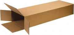 Made in USA - 4" Wide x 14" Long x 52" High Rectangle Corrugated Shipping Box - 1 Wall, Kraft (Color), 65 Lb Capacity - Top Tool & Supply