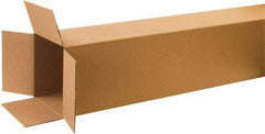 Made in USA - 12" Wide x 12" Long x 60" High Rectangle Corrugated Shipping Box - 1 Wall, Kraft (Color), 65 Lb Capacity - Top Tool & Supply