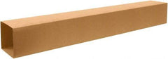 Made in USA - 8-1/2" Wide x 8-1/2" Long x 72" High Rectangle Telescoping Box - 1 Wall, Kraft (Color), 65 Lb Capacity - Top Tool & Supply