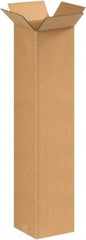 Made in USA - 8" Wide x 8" Long x 38" High Rectangle Corrugated Shipping Box - 1 Wall, Kraft (Color), 65 Lb Capacity - Top Tool & Supply