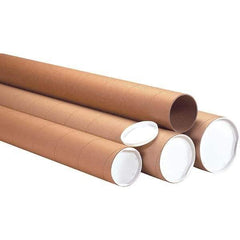 Made in USA - 3" Diam x 60" Long Round Heavy Duty Mailing Tubes - 1 Wall, Kraft (Color) - Top Tool & Supply