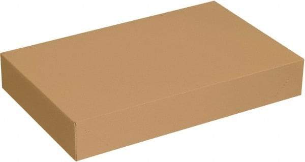 Made in USA - 14" Wide x 24" Long x 4" High Rectangle Chipboard Box - 1 Wall, Kraft (Color) - Top Tool & Supply