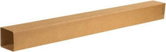 Made in USA - 6" Wide x 6" Long x 72" High Rectangle Telescoping Box - 1 Wall, Kraft (Color), 65 Lb Capacity - Top Tool & Supply