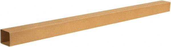 Made in USA - 4" Wide x 4" Long x 72" High Rectangle Telescoping Box - 1 Wall, Kraft (Color), 65 Lb Capacity - Top Tool & Supply