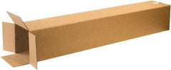 Made in USA - 8" Wide x 8" Long x 50" High Rectangle Corrugated Shipping Box - 1 Wall, Kraft (Color), 65 Lb Capacity - Top Tool & Supply