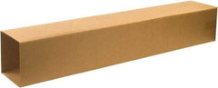 Made in USA - 8-3/4" Wide x 8-3/4" Long x 48" High Rectangle Telescoping Box - 2 Walls, Kraft (Color), 100 Lb Capacity - Top Tool & Supply