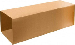 Made in USA - 16" Wide x 16" Long x 40" High Rectangle Telescoping Box - 1 Wall, Kraft (Color), 65 Lb Capacity - Top Tool & Supply