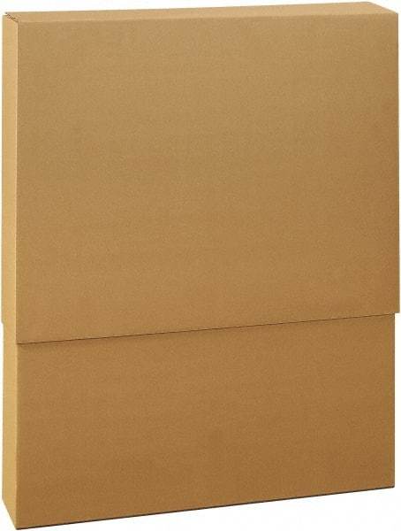 Made in USA - 6" Wide x 30" Long x 24" High Rectangle Telescoping Box - 1 Wall, Kraft (Color), 65 Lb Capacity - Top Tool & Supply