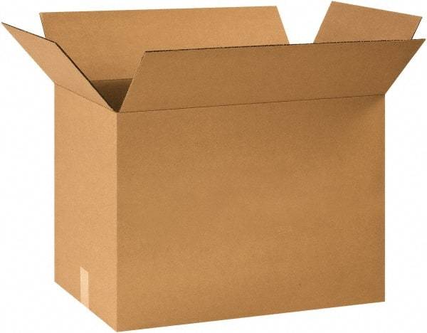 Made in USA - 16" Wide x 24" Long x 18" High Rectangle Corrugated Shipping Box - 1 Wall, Kraft (Color), 65 Lb Capacity - Top Tool & Supply