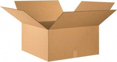 Made in USA - 24" Wide x 24" Long x 12" High Rectangle Corrugated Shipping Box - 1 Wall, Kraft (Color), 65 Lb Capacity - Top Tool & Supply