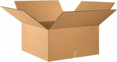 Made in USA - 24" Wide x 24" Long x 12" High Rectangle Heavy Duty Corrugated Box - 2 Walls, Kraft (Color), 100 Lb Capacity - Top Tool & Supply