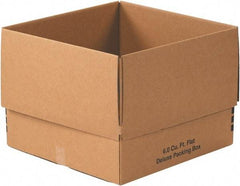 Made in USA - 24" Wide x 24" Long x 18" High Rectangle Moving Boxes - 1 Wall, Kraft (Color), 65 Lb Capacity - Top Tool & Supply