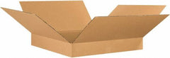 Made in USA - 26" Wide x 26" Long x 4" High Rectangle Corrugated Shipping Box - 1 Wall, Kraft (Color), 65 Lb Capacity - Top Tool & Supply