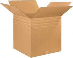 Made in USA - 26" Wide x 26" Long x 26" High Square Multi-Depth Box - 1 Wall, Kraft (Color), 65 Lb Capacity - Top Tool & Supply