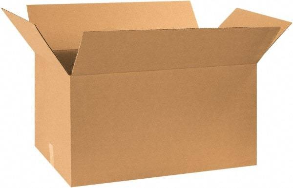 Made in USA - 17" Wide x 30" Long x 16" High Rectangle Corrugated Shipping Box - 1 Wall, Kraft (Color), 65 Lb Capacity - Top Tool & Supply