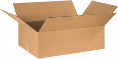 Made in USA - 24" Wide x 30" Long x 10" High Rectangle Corrugated Shipping Box - 1 Wall, Kraft (Color), 65 Lb Capacity - Top Tool & Supply