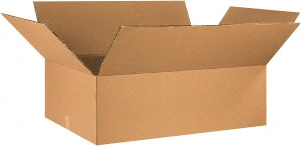 Made in USA - 18" Wide x 36" Long x 12" High Rectangle Heavy Duty Corrugated Box - 2 Walls, Kraft (Color), 100 Lb Capacity - Top Tool & Supply