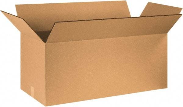 Made in USA - 16" Wide x 36" Long x 16" High Rectangle Heavy Duty Corrugated Box - 2 Walls, Kraft (Color), 100 Lb Capacity - Top Tool & Supply