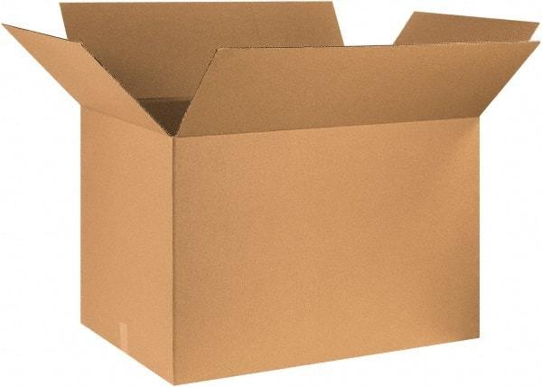 Made in USA - 24" Wide x 36" Long x 24" High Rectangle Corrugated Shipping Box - 1 Wall, Kraft (Color), 65 Lb Capacity - Top Tool & Supply