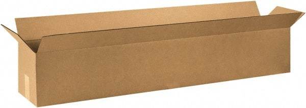 Made in USA - 10" Wide x 48" Long x 10" High Rectangle Corrugated Shipping Box - 1 Wall, Kraft (Color), 65 Lb Capacity - Top Tool & Supply