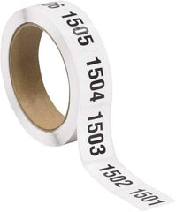 Tape Logic - 1-1/2" Long, Black/White Paper Inventory Labels - For Multi-Use - Top Tool & Supply