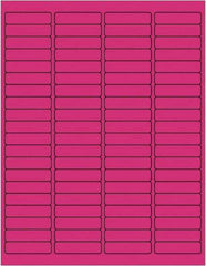 Tape Logic - 1/2" Long, Fluorescent Pink Paper Laser Label - For Laser Printers - Top Tool & Supply