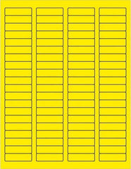 Tape Logic - 1-3/4" Long, Fluorescent Yellow Paper Laser Label - For Laser Printers - Top Tool & Supply