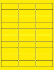 Tape Logic - 2-5/8" Long, Fluorescent Yellow Paper Laser Label - For Laser Printers - Top Tool & Supply