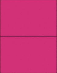 Tape Logic - 8-1/2" Long, Fluorescent Pink Paper Laser Label - For Laser Printers - Top Tool & Supply