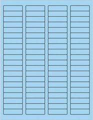 Made in USA - 1-3/4" Long, Pastel Blue Paper Laser Label - For Laser Printers - Top Tool & Supply