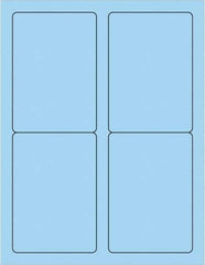 Tape Logic - 5" Long, Pastel Blue Paper Laser Label - For Laser Printers - Top Tool & Supply