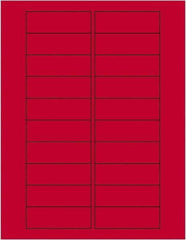 Tape Logic - 3" Long, Fluorescent Red Paper Laser Label - For Laser Printers - Top Tool & Supply