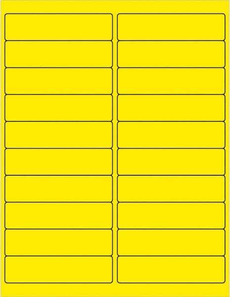 Tape Logic - 4" Long, Fluorescent Yellow Paper Laser Label - For Laser Printers - Top Tool & Supply