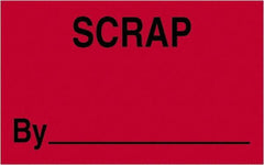 Tape Logic - 2" Long, Fluorescent Red Paper Shipping Label - For Multi-Use - Top Tool & Supply