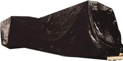 Made in USA - 100" Long x 3" Wide Polyethylene Plastic Film - Black, Case - Top Tool & Supply