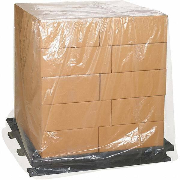 Made in USA - 46" Long x 48" Wide x 96" High Pallet Cover - Clear, Case, 25 Piece - Top Tool & Supply