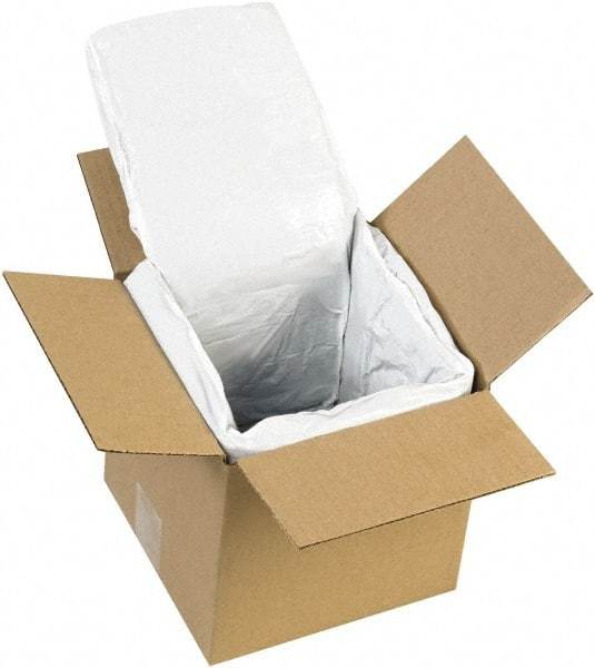 Made in USA - 6" Long x 6" Wide x 6" High x 1" Thick Box Liner - White, Case - Top Tool & Supply