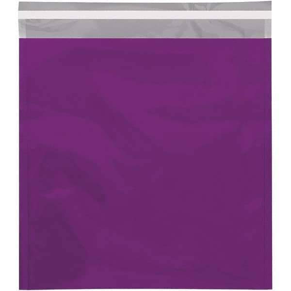 Value Collection - 13" Long x 10-3/4" Wide Peel-Off Self-Seal Metallic Mailer - Purple - Top Tool & Supply