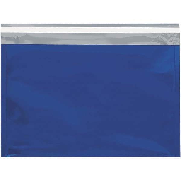 Value Collection - 12-3/4" Long x 9-1/2" Wide Peel-Off Self-Seal Metallic Mailer - Blue - Top Tool & Supply