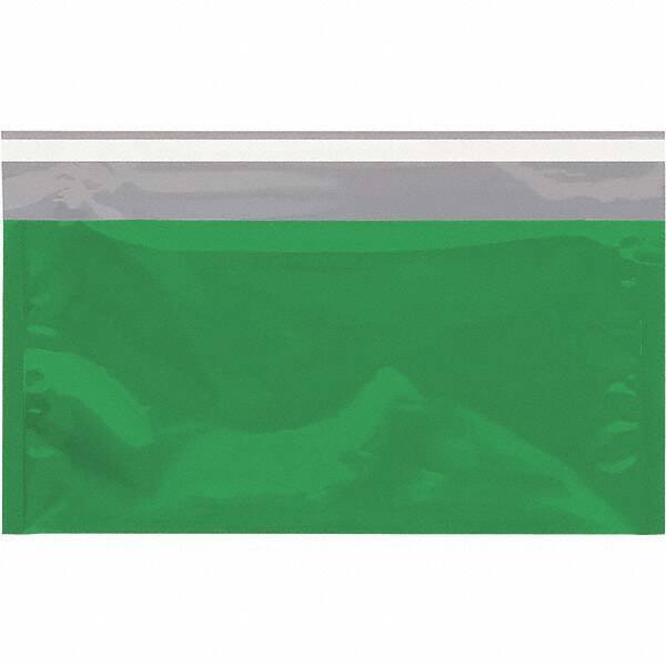 Value Collection - 10-1/4" Long x 6-1/4" Wide Peel-Off Self-Seal Metallic Mailer - Green - Top Tool & Supply