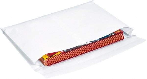 Made in USA - 15" Long x 10" Wide Peel-Off Self-Seal Expandable Envelope - White - Top Tool & Supply