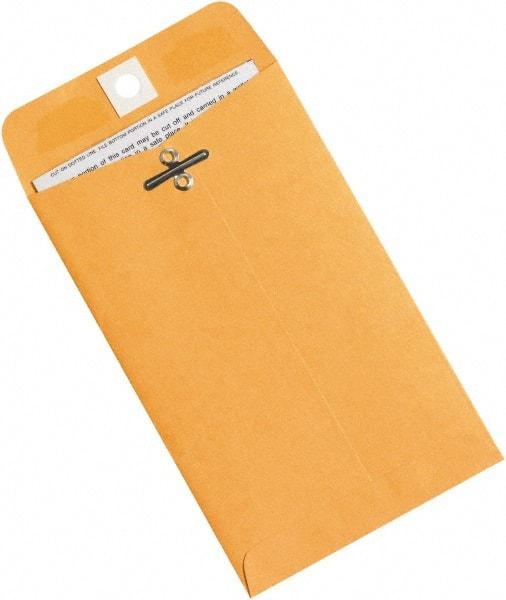 Made in USA - 6-3/8" Long x 4" Wide Clasp Kraft Catalog Envelope - Kraft - Top Tool & Supply