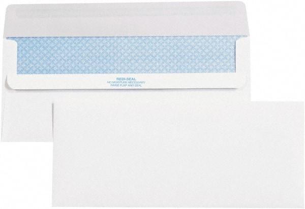 Made in USA - 9-1/2" Long x 4-1/8" Wide Self Seal Plain White Envelope - White - Top Tool & Supply