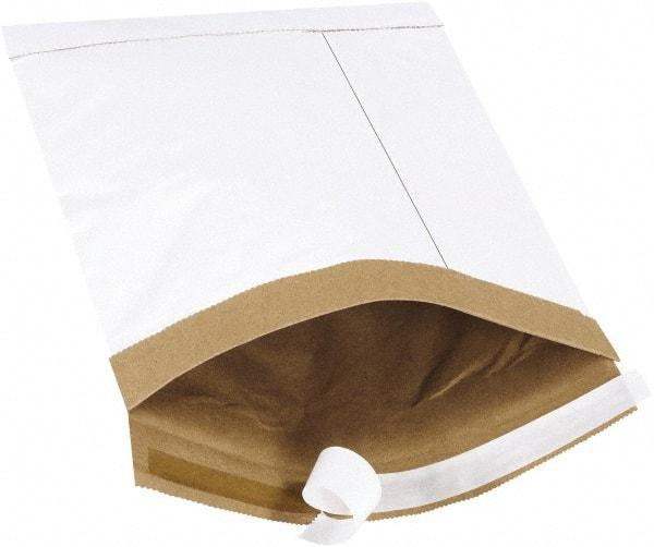 Made in USA - 12" Long x 7-1/4" Wide Peel-Off Self-Seal Padded Mailer - White - Top Tool & Supply