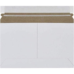 Made in USA - 6" Long x 9" Wide Peel-Off Self-Seal Flat Mailer - White - Top Tool & Supply