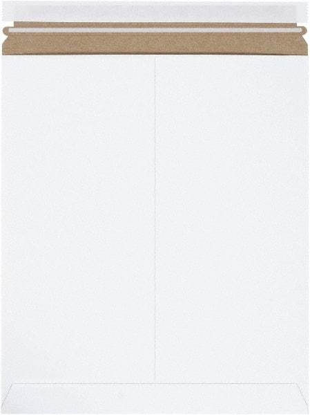 Made in USA - 15" Long x 12-3/4" Wide Peel-Off Self-Seal Flat Mailer - White - Top Tool & Supply