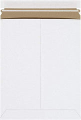 Made in USA - 12-1/4" Long x 9-3/4" Wide Peel-Off Self-Seal Flat Mailer - White - Top Tool & Supply